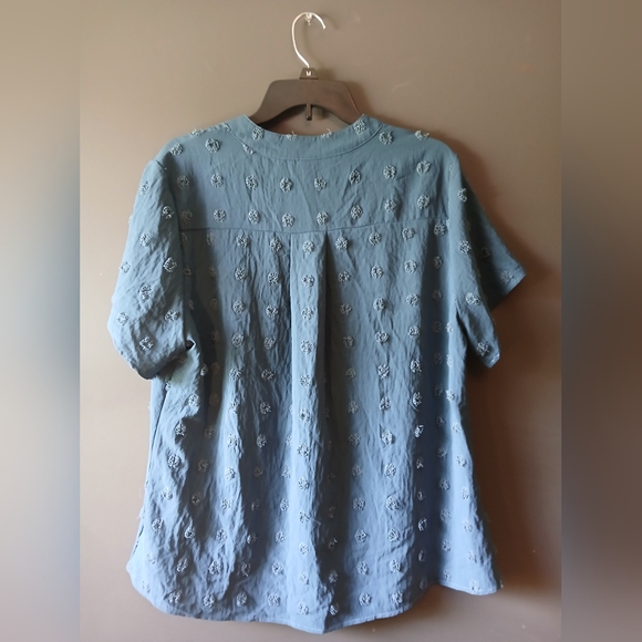 B WOMEN'S SIZE XL BUSINESS CASUAL BLUE SUMMER TOP ☀️ - Picture 3 of 3